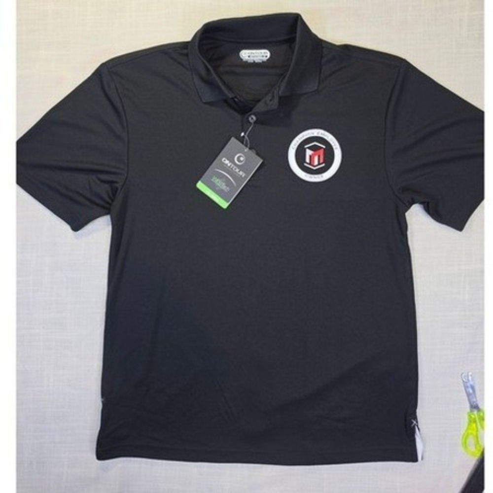 Ontour Moreno Black Polo Shirt Mens Small WebTech The Management Trust NEW